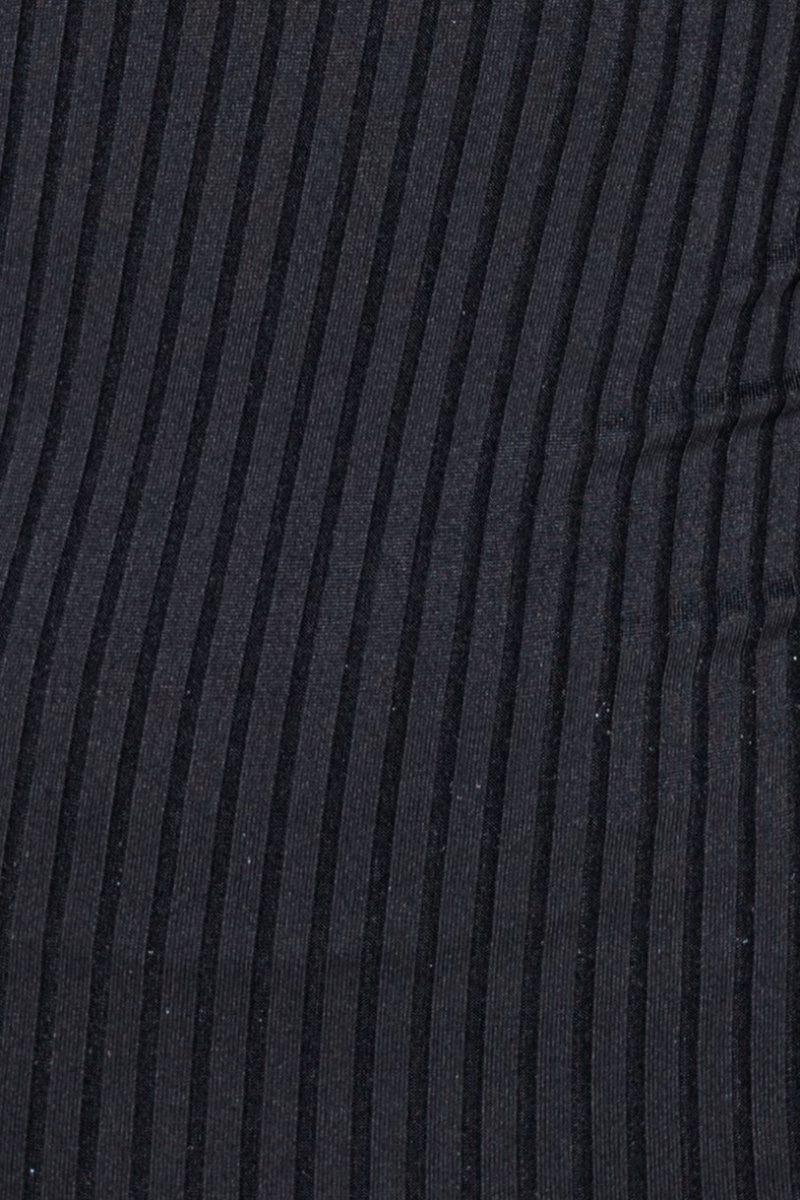 Rib Knit V Neck Strappy Bodycon Midi Dress - Image 4